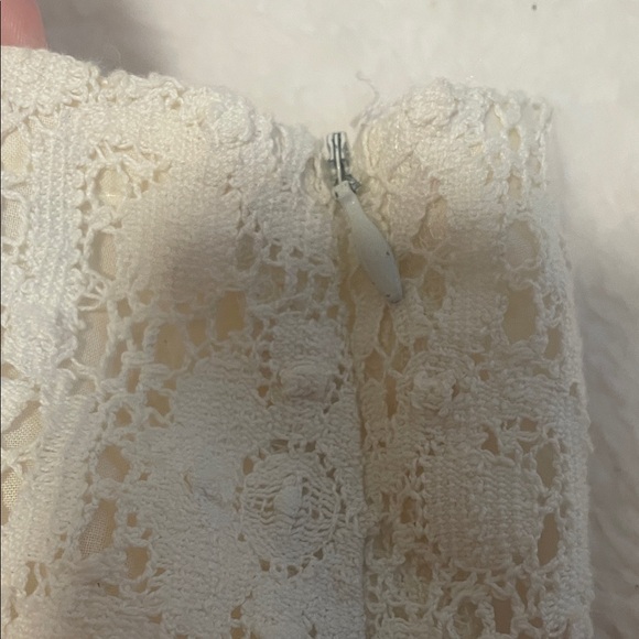 Vintage KORS Cream Lace Flare Pants • Boho Bridal Festival Statement Pants - Picture 3 of 12